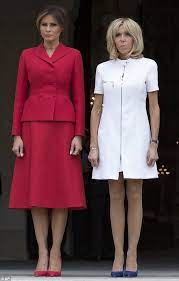brigitte macron takes on melania trump in the style stakes trump fashion fashion womens fashion blazer
