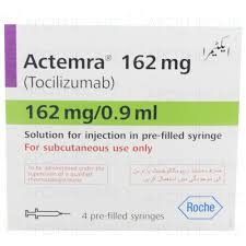 This improves joint pain and swelling from arthritis. Actemra Inj S C 162mg 0 9ml 4 S