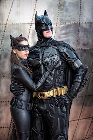 The Dark Knight Batman Catwoman Couples Cosplay Batman And Catwoman Costumes Couple Halloween Costumes Cat Woman Costume