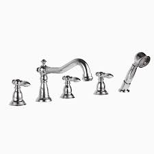 To attach a shower head to a tub faucet. Luca Brass Deck Mount Bathtub Faucet With Hand Shower Traditional