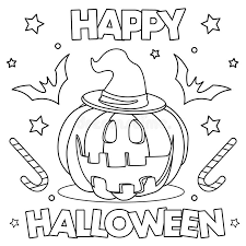 Kids know what is good and what is not. Coloring Page Happy Halloween Stock Vector Illustration Of Drawing Celebration 159659390