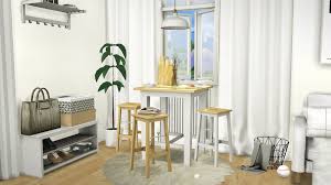Ikea Bar Set Ikea Bosse Bar Stool Also Function As End Table With 5 Slots Ikea Bjorkudden Bar Table Need Dine Out Pack 3 I Ikea Bar Sims House Sims 4