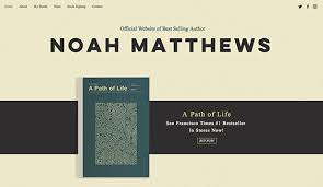 The landing page is composed of a still image with the author's names, and then we see the author's bio and in the end, we see her works. Literary Arts Website Templates Creative Arts Wix Com