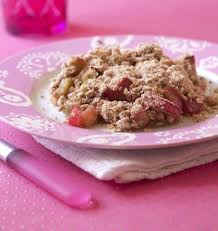 Crumble A La Rhubarbe Recette Crumble Rhubarbe Recettes De Cuisine Recettes De Cuisine Faciles