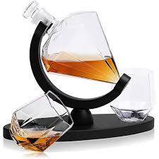 Maybe you would like to learn more about one of these? Whiskey Decanter Set With Glasses Armzas For Men And Women Diamond Decanter With 2 Drink Glasses And Wooden Stand Cool Luxury Decanter For Vodka Wine Whisky Liquor Bourbon Premium Gift Box