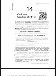 Providing accurate calculations for 15+ years! Name Team Prelab 14 14 Chi Square Goodness Of Fit Chegg Com