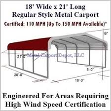 Regular Style Metal Carport 18 X 21 X 5 Ft 695 Free Delivery And Installation 10 Down Balance When Installatio Metal Carports Carport Metal Carport Kits