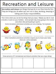 Recreation And Leisure Recreation Therapy Therapeutic Recreation Life Skills Lessons Sports and leisure time activities level: recreation and leisure recreation