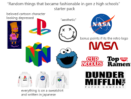 15 items in this article 3 items on sale! Random Things That Became Fashionable In Gen Z High Schools Starter Pack Starterpacks