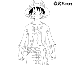 Luffy's initial and most common outfit. One Piece Coloring Pages From Abigail Free Printables