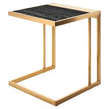 Elise Modern Classic Brushed Gold Black Marble Side End Table In 2020 Stainless Steel Side Table White Marble Side Table Black Side Table