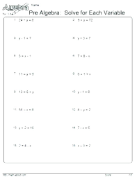 Math Worksheets For Pre Algebra Paintingmississauga Com