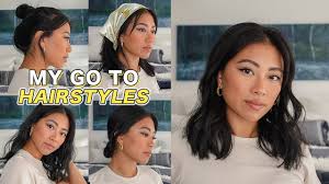 Try to take this opportunity to see how versatile your style can be. Favorite Ways To Style Medium Short Hair Super Easy With Without Heat Youtube
