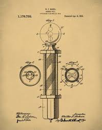 Barber Pole Patent Print Patent Art Print Patent Poster Etsy Barber Pole Patent Art Prints Patent Art