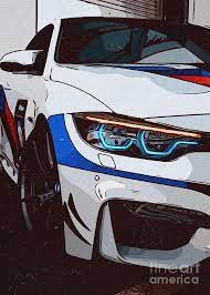 Bmw Digital Art Bmw M4 Cs Artwork By Taoteching Art Bmw Art Cool Car Drawings Automotive Art