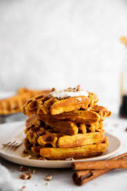 Serve warm in bowls with whipped topping or vanilla ice cream if desired. Simple Pumpkin Waffles Recipe Savory Nothings