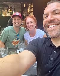 Friday is typically my work from home day. But SURPRISE: some long-lost  college friends Catherine Hammer and Kevin Hammer came to town so I ran  downtown to Irene's for lunch. It's Austin