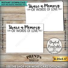 Share A Memory Card Please Leave A Memory Or Words Of Love Etsy Birthday Wishes Cards Birthday Party Activities Love Words