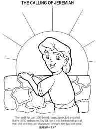This free coloring page is based on the book of jeremiah. The Calling Of Jeremiah Coloring Page Sermons4kids
