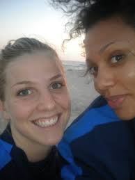 Danielle and Frida at 2010 European Championships