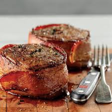 I threw them in the broiler to crisp them up for a few mins with the steaks. Omaha Steaks Bacon Wrapped Filet Mignon Mmmmm Facebook
