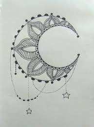 Mandala Half Moon Half Mandala Tattoo Mandala Tattoo Moon Tattoo