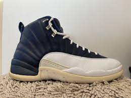 Nike Air Jordan 12 XII Retro 2012, Obsidian, 130690-410, White/Blue, Men  Size 14 | eBay