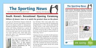 Which explains why article writing is an important skill which needs to be developed. Ks2 Winter Olympics 2018 Wagoll Example Newspaper Report