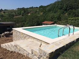 Dolcevita Gold Stone 5 In 2020 Outdoor Pool Area Hillside Pool Swimming Pools Backyard