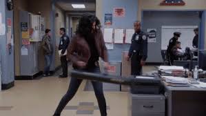 Amy and gina distract themselves by taking on a plumbing issue. Brooklyn Nine Nine The Best Of Rosa Diaz Season 1 Mashup Gif Gfycat