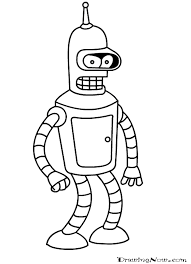 Futurama Coloring Pages In 2020 Hipster Drawings Futurama Cartoon Drawings