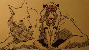 Studio ghibli, fantasy art, anime, princess mononoke, forest. San Princess Mononoke Speed Drawing Youtube