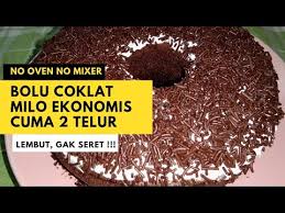 Lihat juga resep kue bolu pandan merekah (no egg no mixer) enak lainnya. Bolu Coklat Milo Ekonomis No Oven No Mixer Serba 6 Sendok Youtube