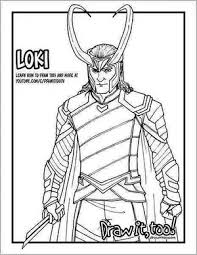 Loki coloring pages for kids online. Thor Ragnarok Coloring Pages