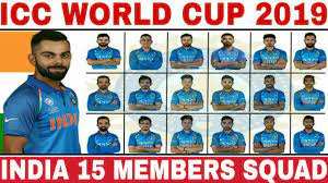 Maybe you would like to learn more about one of these? Icc World Cup 2019 India Team Squad Announced India 15 Members Team Squad For World Cup 2019 Youtube