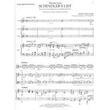 Recommended for beginners with some playing experience : Williams John Theme From Schindler S List Two Violins Violin Viola And Piano Arranged By Amy Barlowe Hal Leonard Publication Shar Music Sharmusic Com
