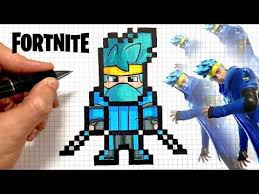 Tuto Dessin Ninja Pixel Art Skin Fortnite Youtube In 2020 Pixel Art Perler Bead Art Pixel