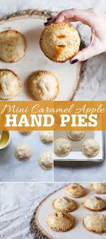 Mini Caramel Apple Hand Pies Are Easy To Make With Store Bought Pie Dough And Filled With Melty Caramel An Mini Caramel Apples Mini Pie Recipes Apple Hand Pies
