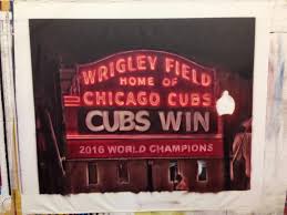Pug art print of an original oil painting,pugs 4 cubs,chicago cubs,mlb,dog art,cub fan dogwagart. Huge 46 X 56 Chicago Cubs World Series Championship Oil Painting By J Blah 1863934376