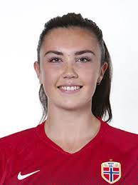 Engen playing for wolfsburg in 2019. Player Ingrid Syrstad Engen