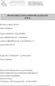 Piano Educativo Individualizzato P E I Pdf Download Gratuito