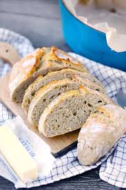 The walls of the hot oven and it's off to a steamy start. Dutch Oven No Knead Bread With Perfect Crusty Crust Bowl Of Delicious