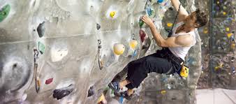 indoor rock climbing and bouldering