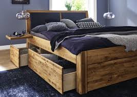 Überprüfen sie einfach mit einem wassertropfen, ob eine pflege mit öl oder. Bett Massiv Eiche Mit Schubladen 140x200 Bett Mit Schubladen Bett Eiche Bett Selber Bauen