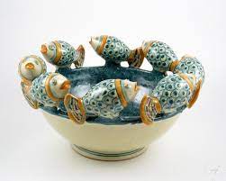 Giacomo alessi è uno degli esponenti più importanti nel panorama odierno delle ceramiche di caltagirone, con tecniche classiche e moderne da lui stesso sperimentate dopo anni di studi, alessi. Caltagirone Ceramics Centerpiece Basket Fish Buy Italian Pottery At Thatsarte Com Finely Handcrafted Genuinely Italian
