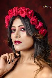 Photography of lady with red umbrella