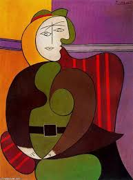 Ebay schönes posterbild von picasso, sitzende frau mit grünem schal. Pablo Picasso Sitzende Frau An Ein Rot Sessel Picasso Portrats Pablo Picasso Kunst Picasso