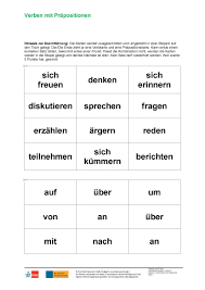 German Verbs With Prepositions Foreign Language Teaching Learning Languages High School Lessons
