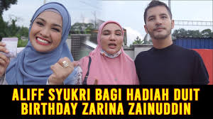 Последние твиты от zarina zainuddin (@zarinazainuddin). Aliff Syukri Bagi Hadiah Duit Birthday Zarina Zainuddin 51 Youtube