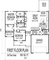 Imagine the views from the top story! Simple House Floor Plans 3 Bedroom 1 Story With Basement Home Design Ranch House Floor Plans Basement House Plans House Floor Plans